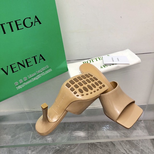 BOTTEGA VENETA高端時尚女鞋 寶緹嘉漆皮版2022-22早春最新高跟涼鞋拖鞋 dx3543
